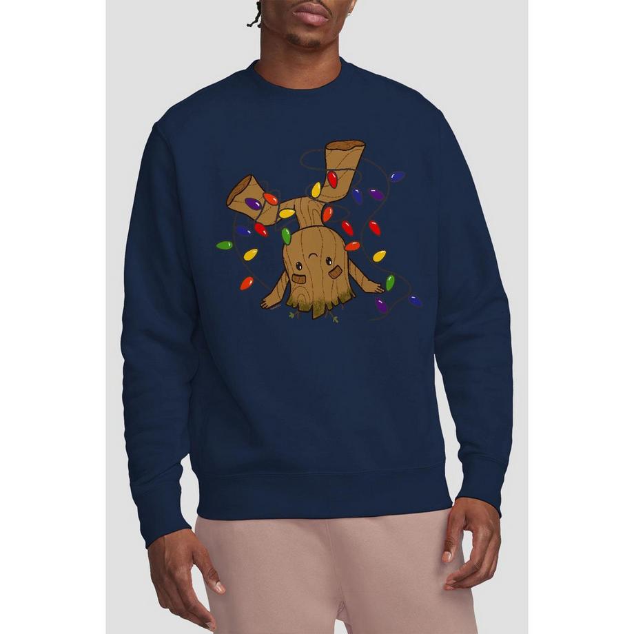 Guardians Of The Galaxy Weihnachts Groot Print Sweatshirt  