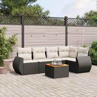 VidaXL set divano da giardino Polirattan  