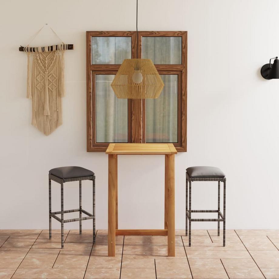 VidaXL Ensemble de bar de jardin bois d'acacia  