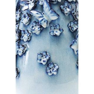 KARE Design Vase Papillons Bleu Clair 35cm  