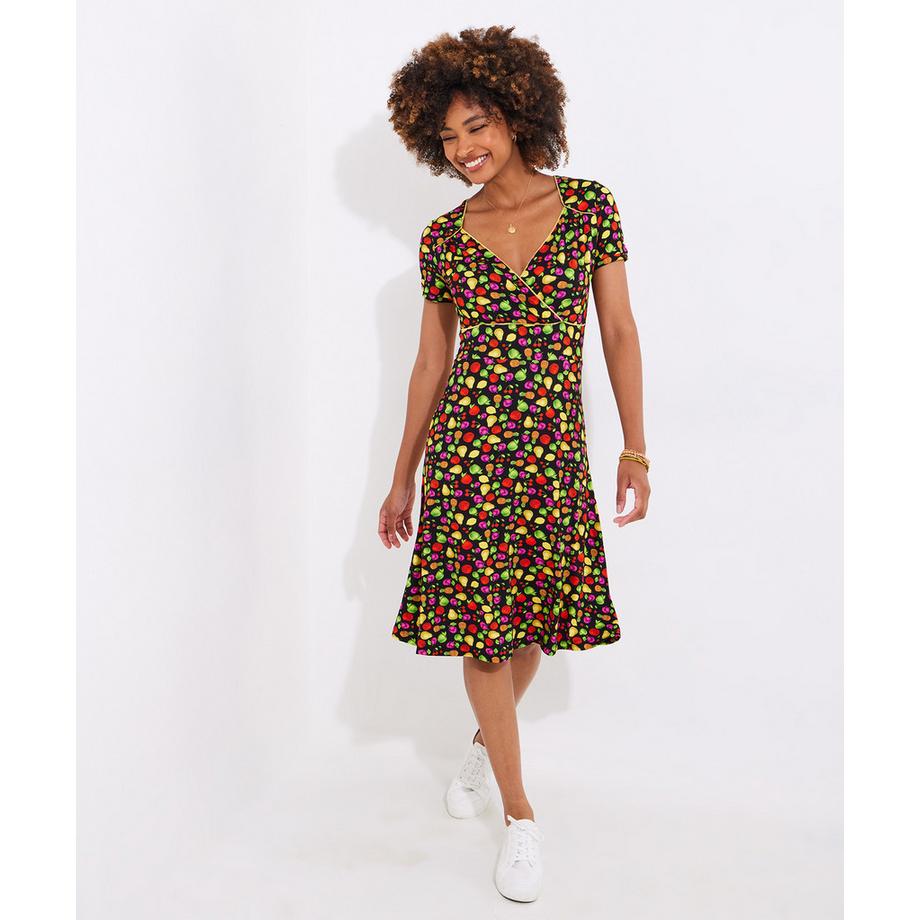 Joe Browns Abito Jersey Ginocchio Floreale Fruttato  