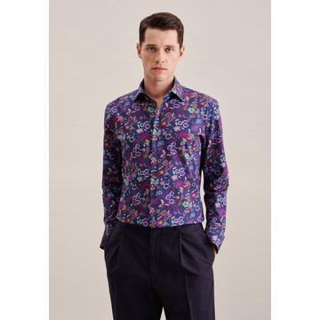 Business Hemd Slim Fit Langarm Floral