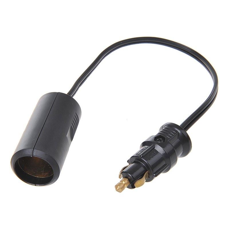 Pricenet  Adapterkabel von DIN-Stecker auf Zigarettenanzünder-Buchse 25 cm 