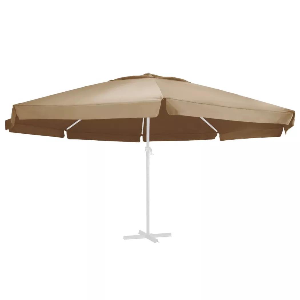 Tissu de remplacement pour parasol d'extérieur Taupe 610 cm vidaXL
