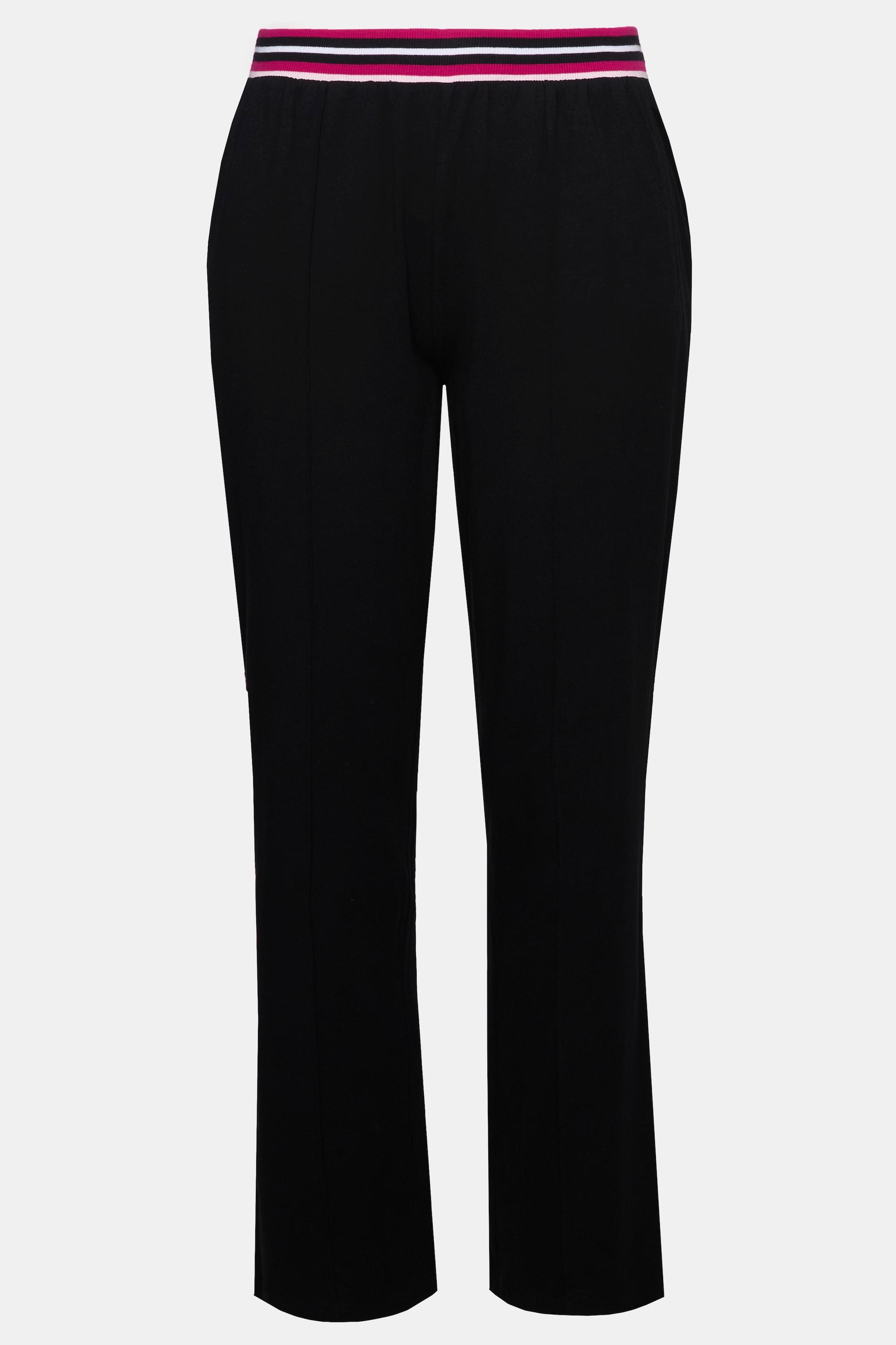 Ulla Popken  Pantaloni loungewear dal taglio aderente con cintura elastica e tasche 