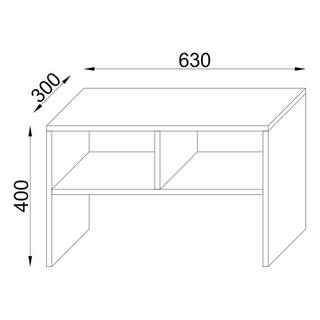 VCM Table d'appoint en bois Nachto  