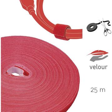 Label-the-cable Klettband Doppelseitig universell zum Bündeln, Kabelbinder aus Klett 25 m LTC Roll