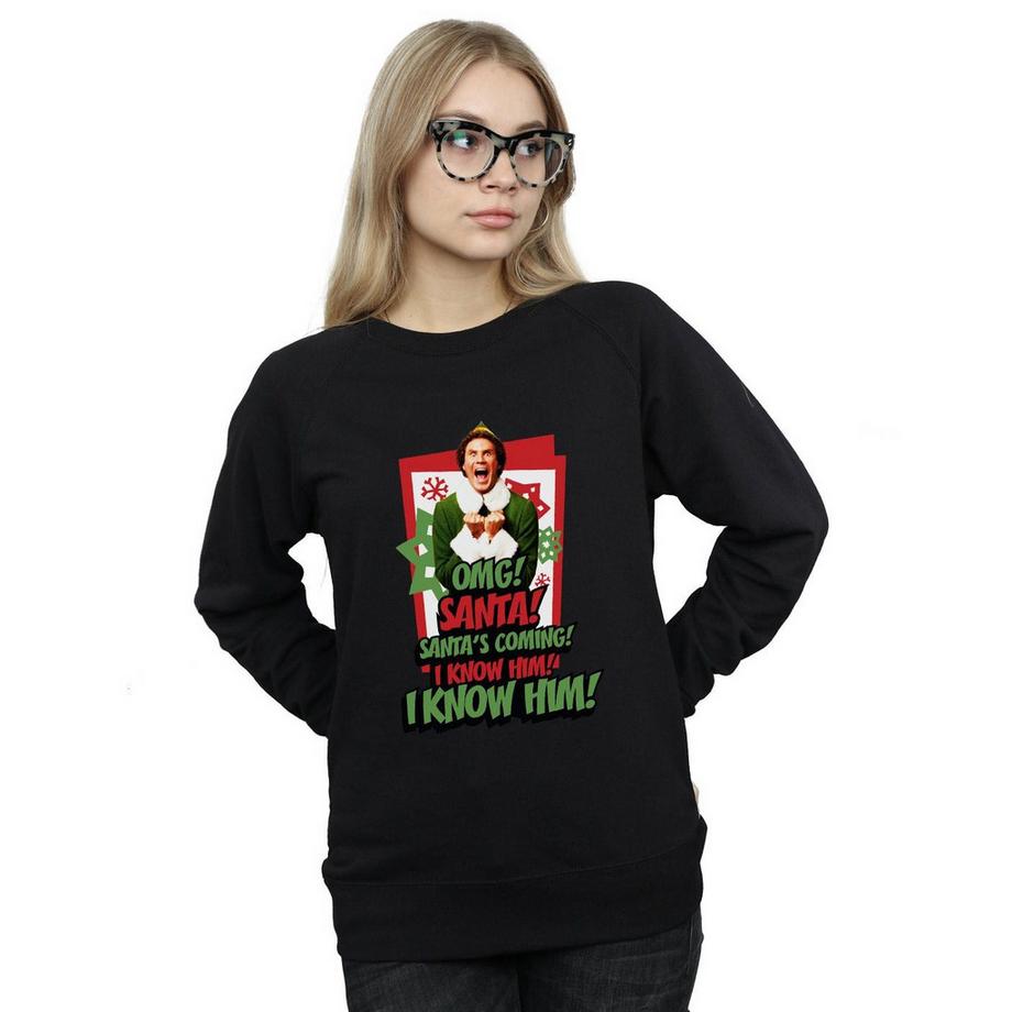 Elf OMG Santa Bedrucktes Sweatshirt  