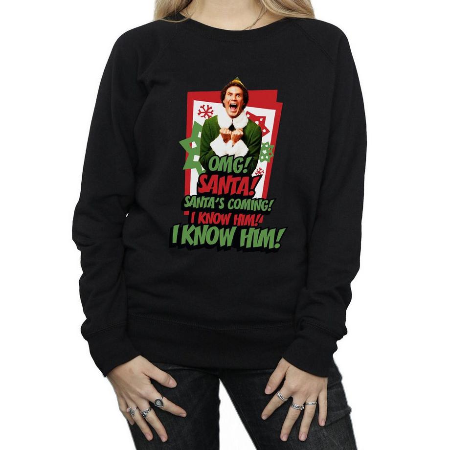 Elf OMG Santa Bedrucktes Sweatshirt  
