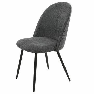 Chaise Sayama Bouclé gris