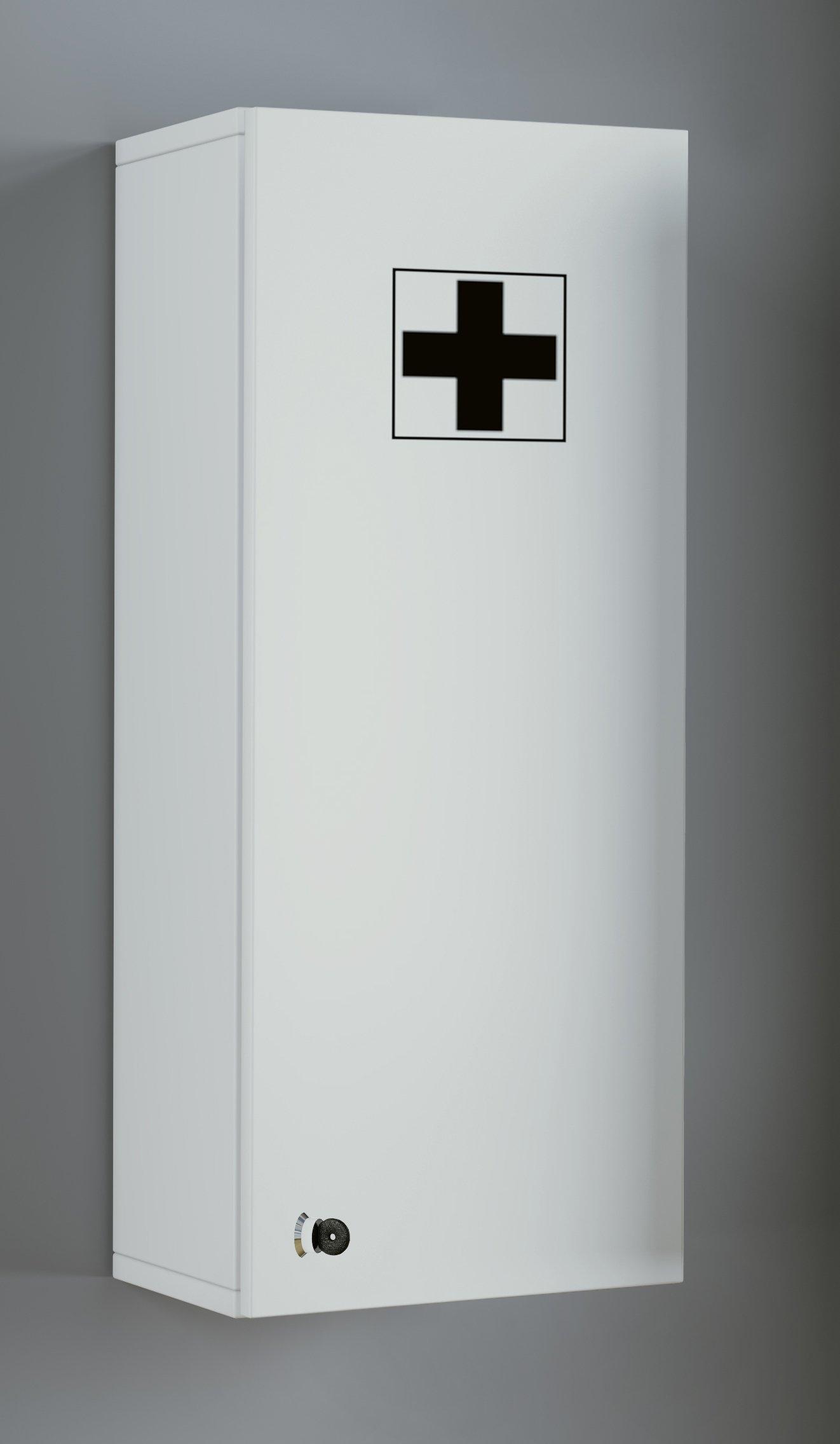 VCM Medizinschrank Arzneischrank Apothekerschrank Wand Schrank abschließbar Medasa L  