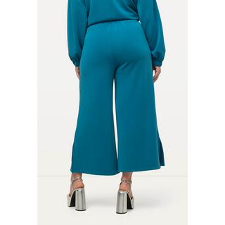 Ulla Popken  Pantalon en molleton de modal mélangé, jambe large et taille élastique 