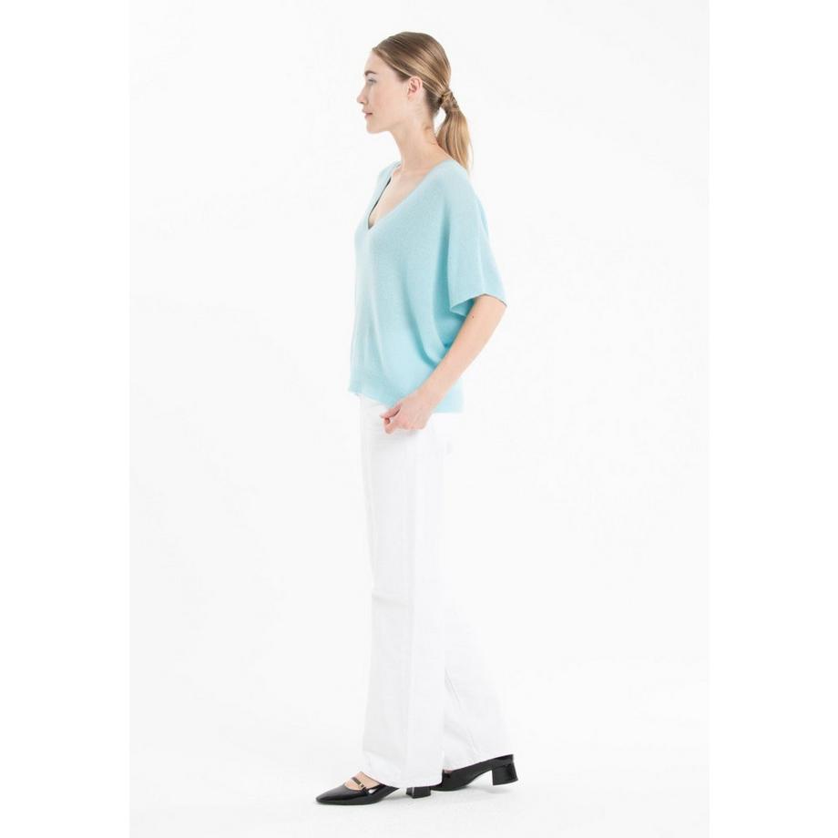 Studio Cashmere8 RIA 25 V-Ausschnitt Fledermausärmel T-Shirt  