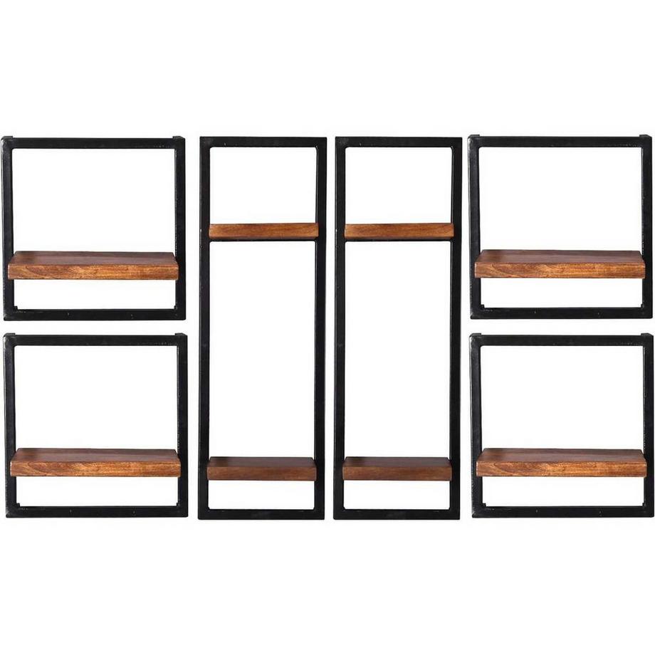 mutoni Wandregal Havanna natur 135x25x75 (6-tlg)  