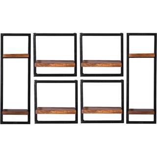 mutoni Étagère murale Havana naturel 135x25x75 (6 pièces)  