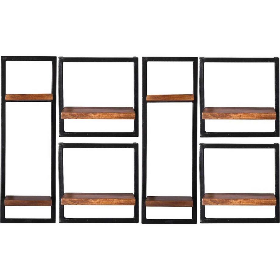 Wandregal Havanna natur 135x25x75 (6-tlg)