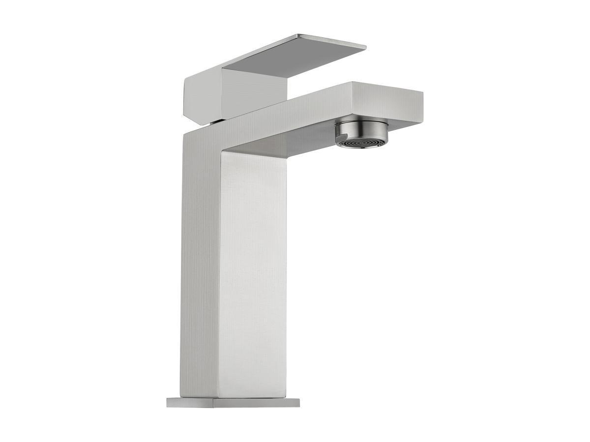 SHOWER DESIGN Mechanischer Einhebelmischer - eckig - Edelstahl - Ausführung Nickel gebürstet - 17,3 cm - CANILAS  