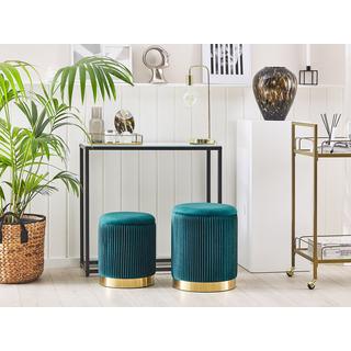 Beliani Pouf en Velluto Glamour MIRAMAR  