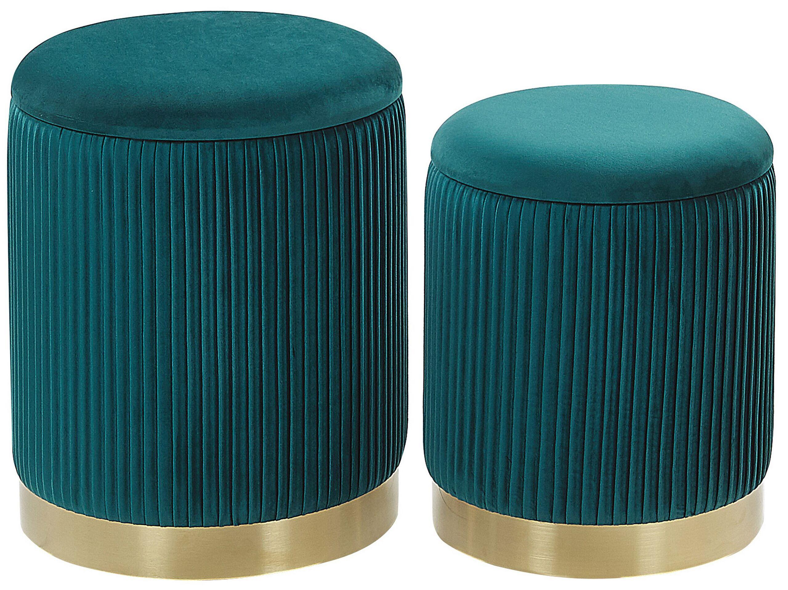 Beliani Pouf en Velours Glamour MIRAMAR  