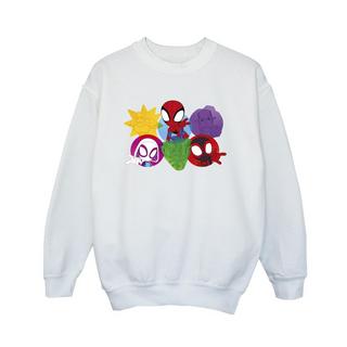 MARVEL  Spidey And His Amazing Friends Faces Sweatshirt 