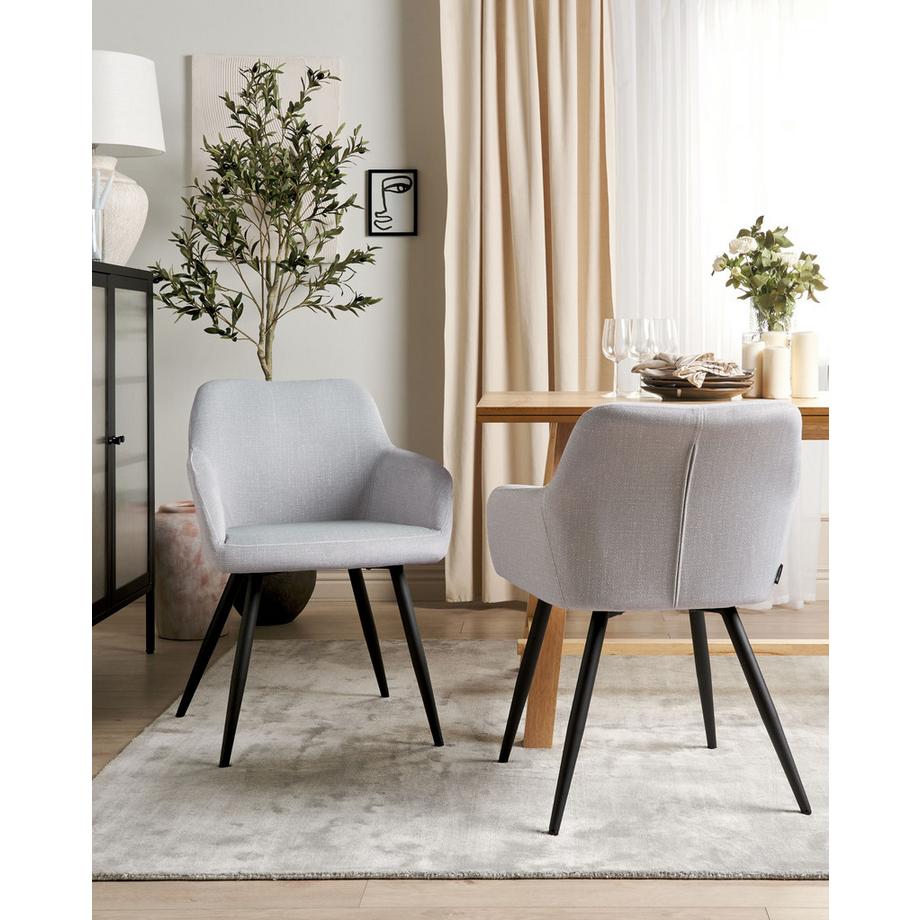 Beliani Esszimmerstuhl 2er Set aus Samtstoff  CASMALIA  