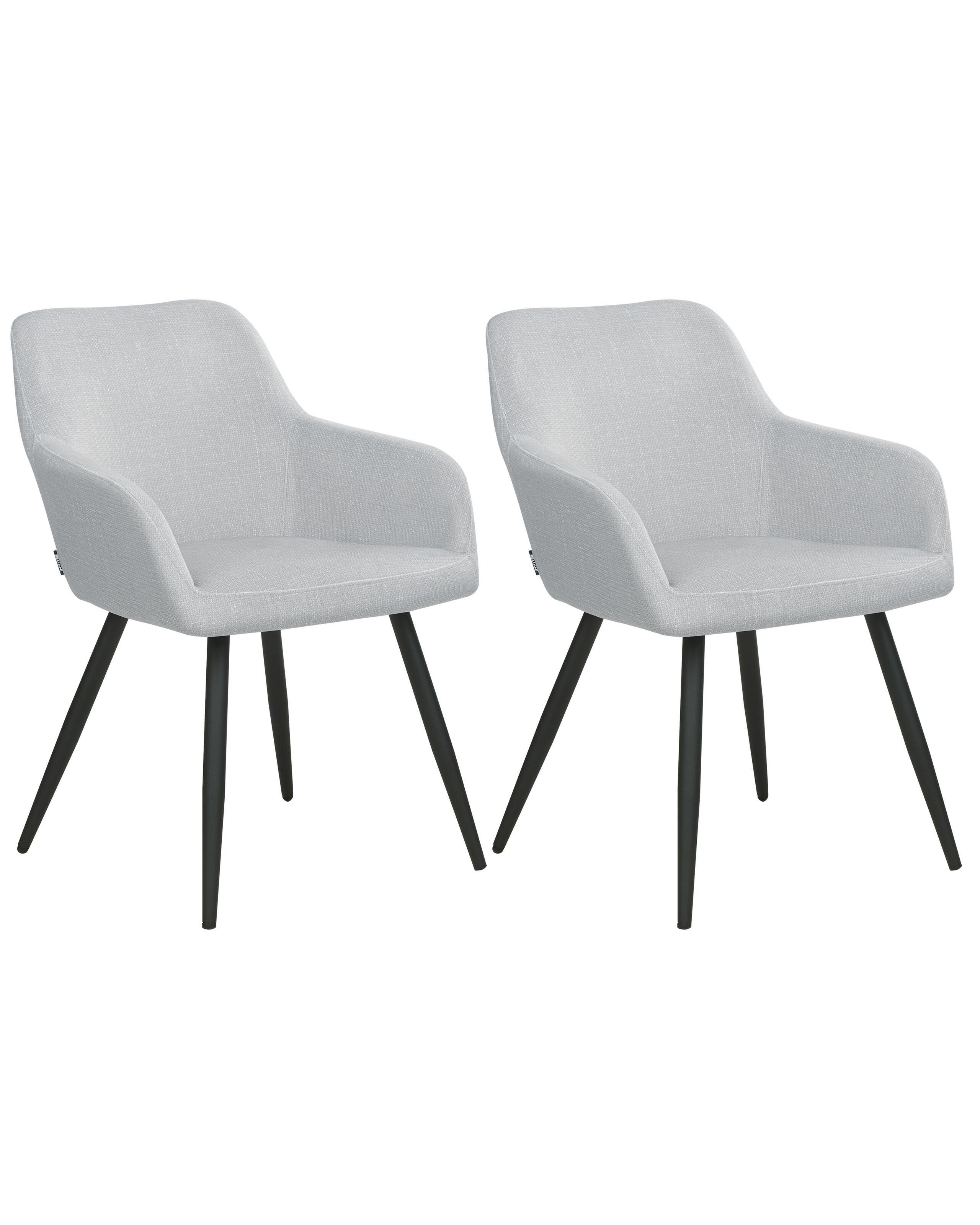 Beliani Lot de 2 chaises de salle à manger en Velours Moderne CASMALIA  