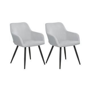 Beliani Lot de 2 chaises de salle à manger en Velours Moderne CASMALIA  