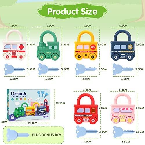 Jeu Clés Cadenas Motricité Fine Jouet à Déverrouiller Pour Tout-petits - Lot De 3 Serrures Et Clés Colorées - Développe Motricité Fine Et Logique - Pour Enfants 2 Ans Et Plus Jeu Patience Logique 2 Ans