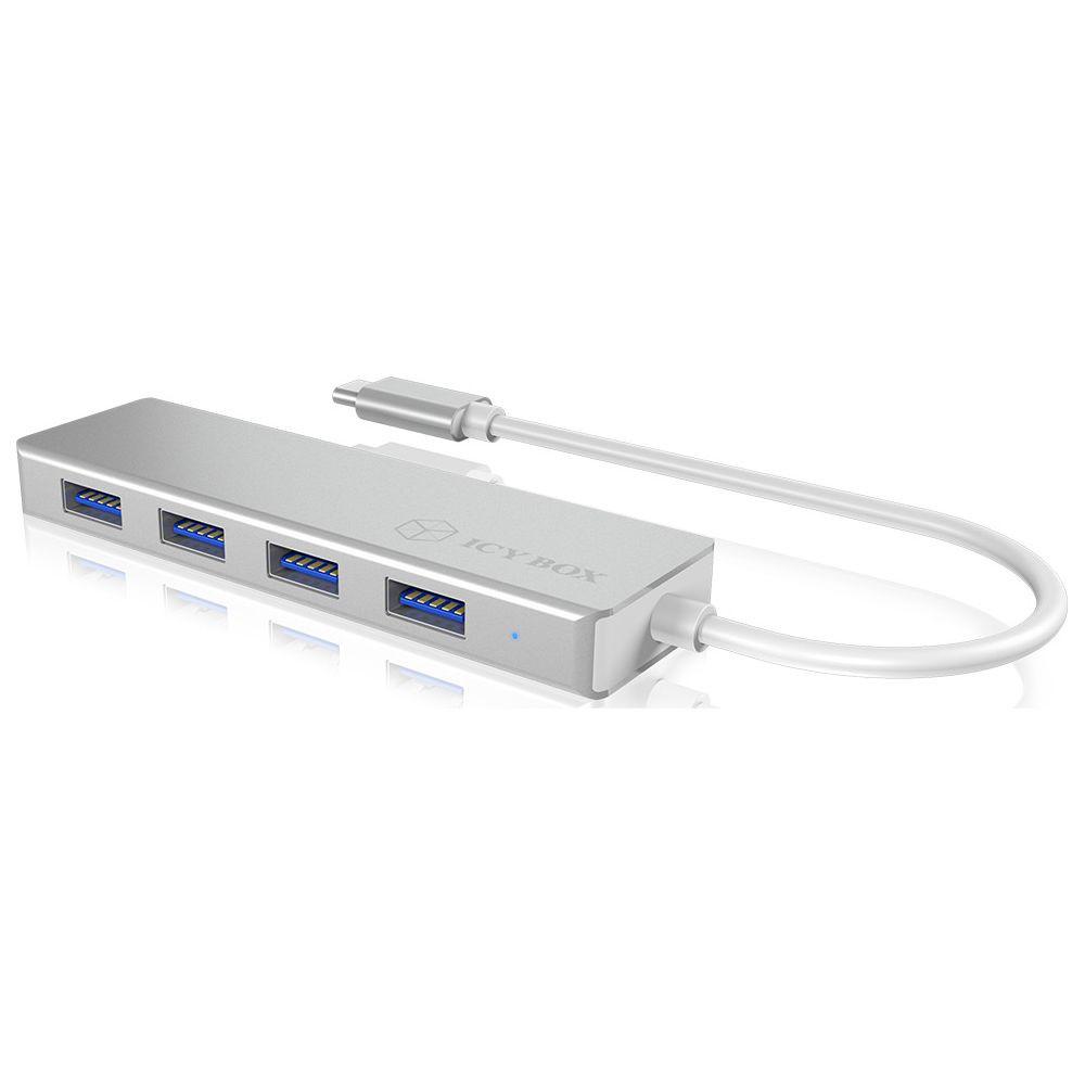 ICY Box  ICY BOX USB 3.0 Type-C Hub silver IB-HUB1425-C with 4 USB ports 