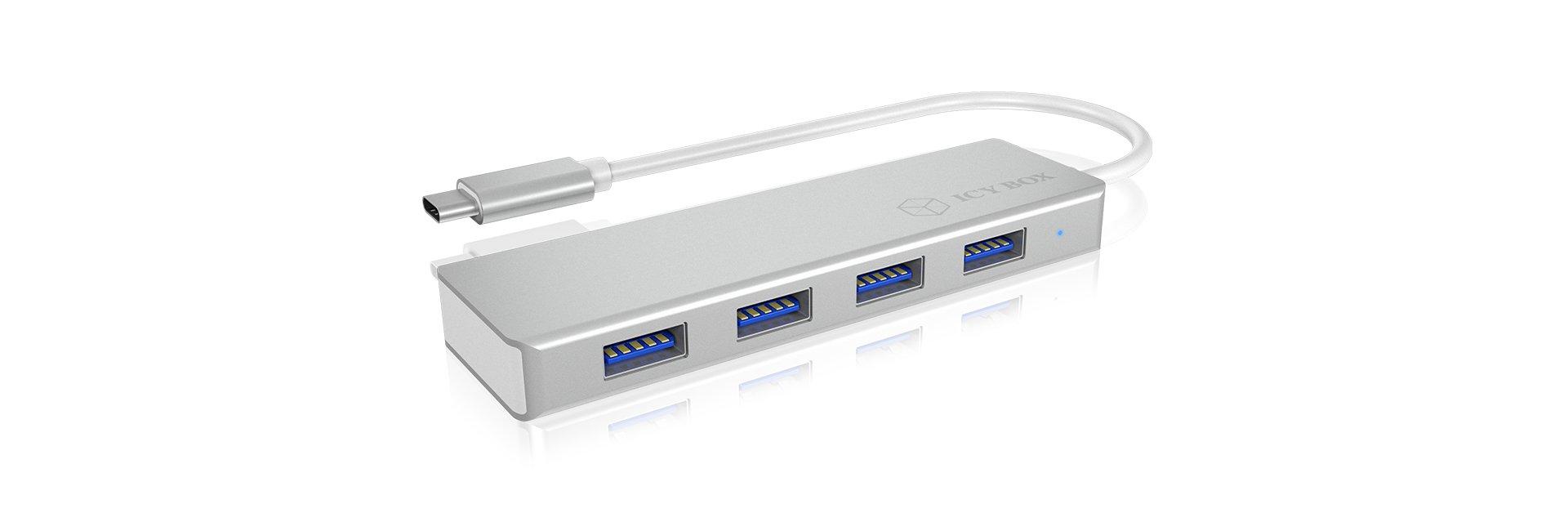 ICY Box  ICY BOX USB 3.0 Type-C Hub silver IB-HUB1425-C with 4 USB ports 