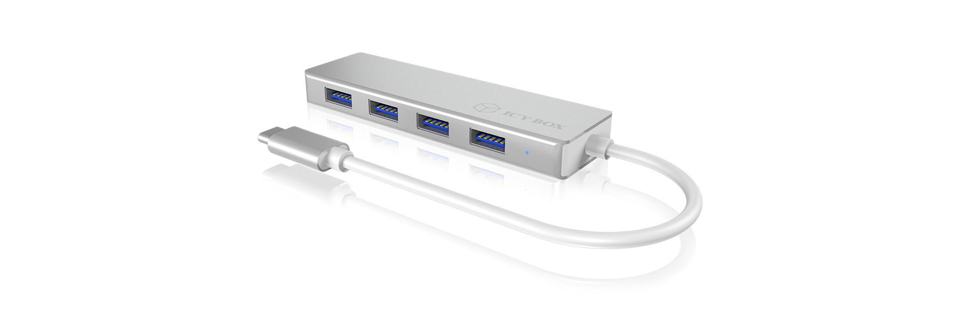 ICY Box  ICY BOX USB 3.0 Type-C Hub silver IB-HUB1425-C with 4 USB ports 