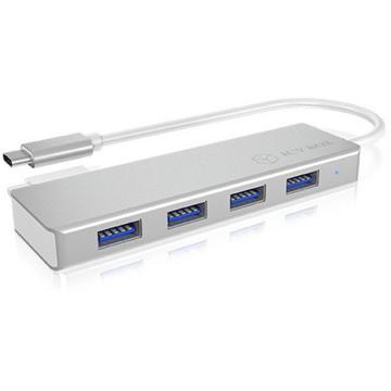 ICY BOX USB 3.0 Type-C Hub silver IB-HUB1425-C with 4 USB ports