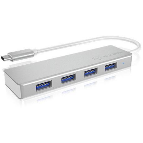 ICY Box  ICY BOX USB 3.0 Type-C Hub silver IB-HUB1425-C with 4 USB ports 