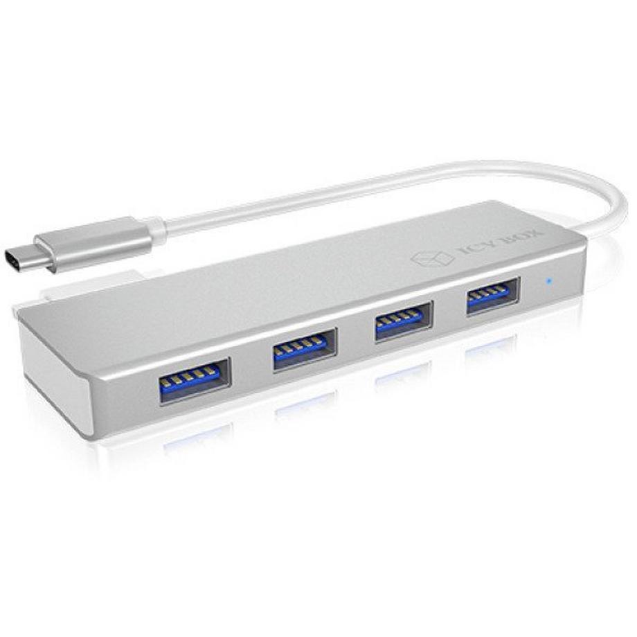 ICY Box  ICY BOX USB 3.0 Type-C Hub silver IB-HUB1425-C with 4 USB ports 