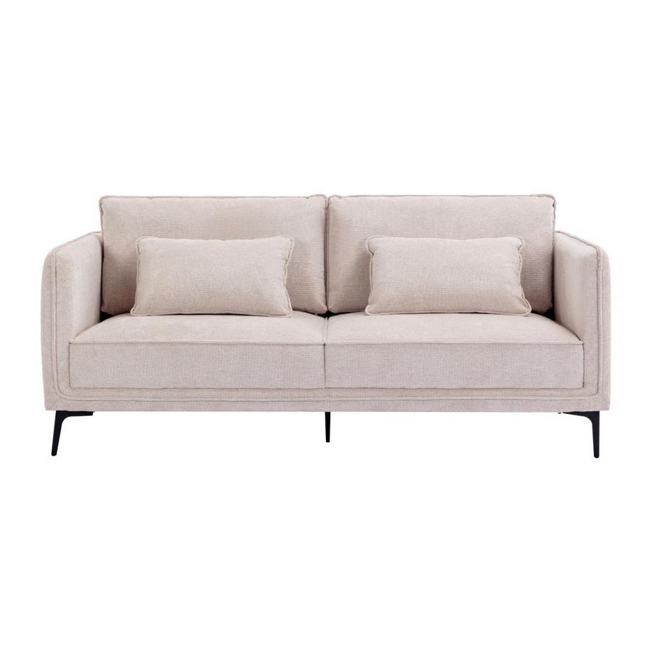 Vente-unique Divano 3 posti in Tessuto Beige - TORMELDA  