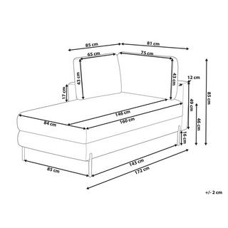 Beliani Chaiselongue aus Kunstleder Modern REBAIS  