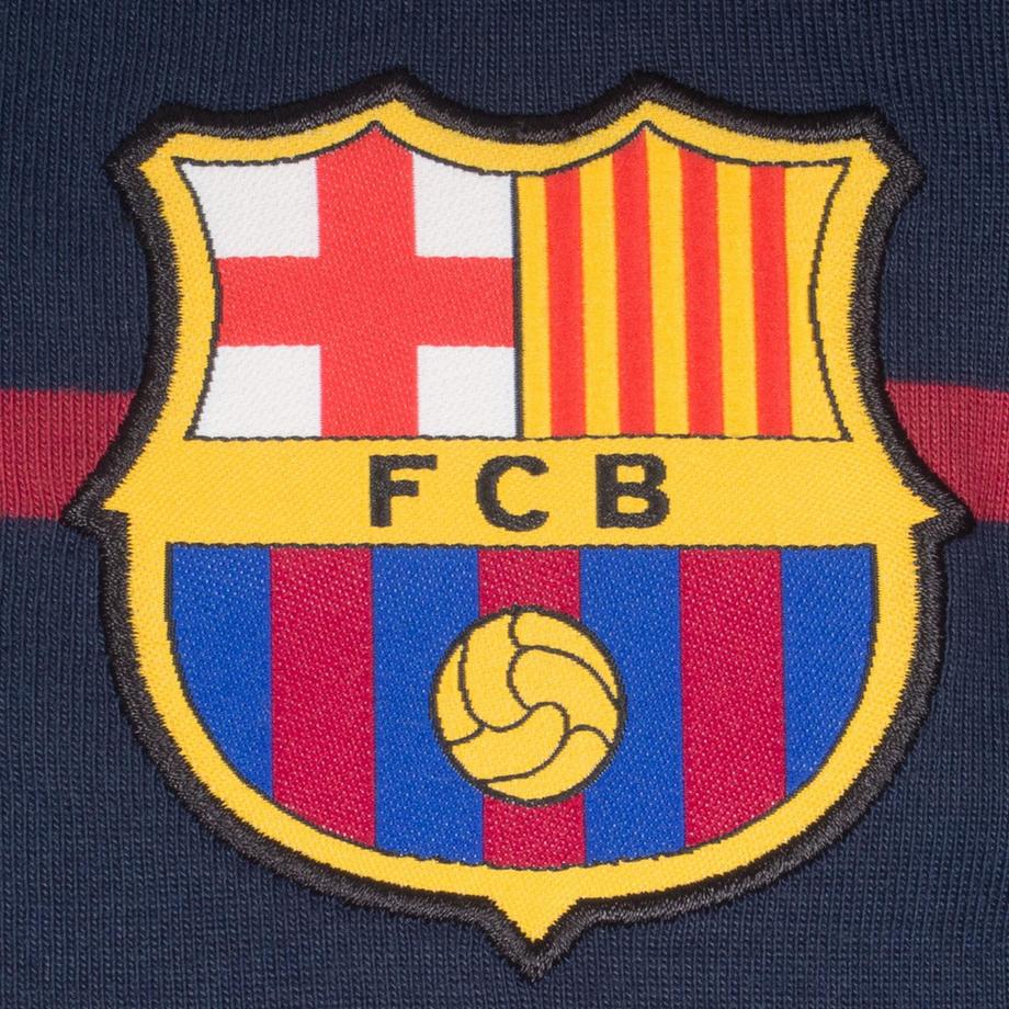FC Barcelona Maglietta Polo a Righe con Stemma del Club  