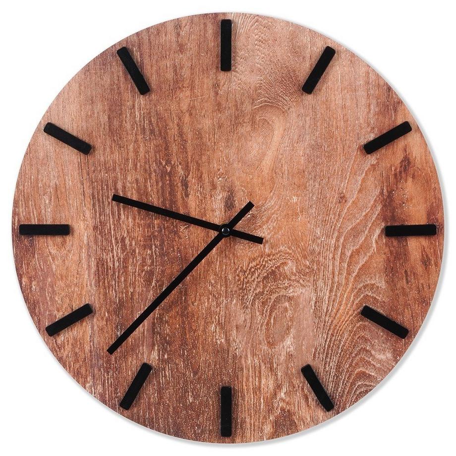 B2X  Stilvollee Wanduhr 40 cm aus MDF und Metall 