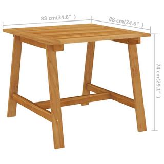 VidaXL Table à manger de jardin bois d'acacia  