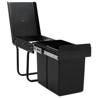 VidaXL Poubelle extractible plastique  