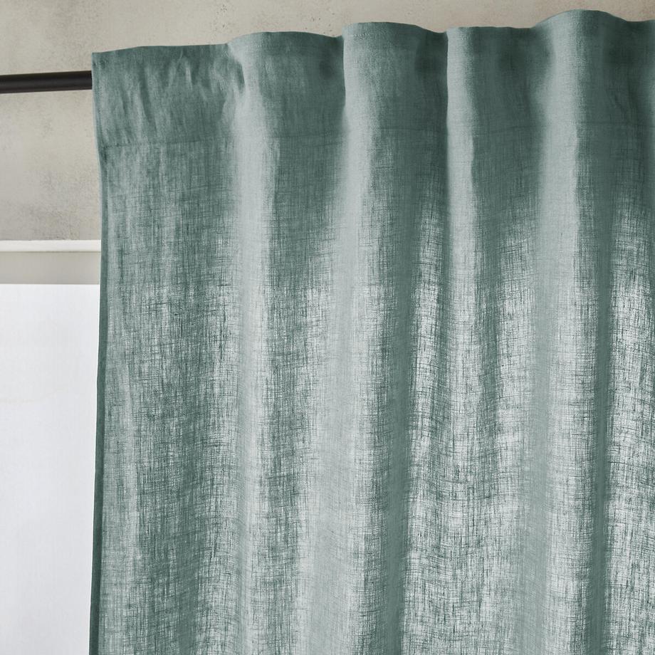 AM.PM  Rideau lin lavé ruflettes 