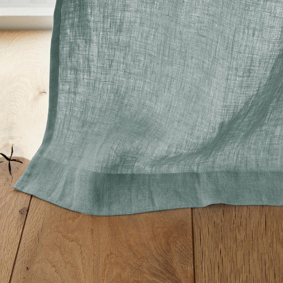 AM.PM  Rideau lin lavé ruflettes 