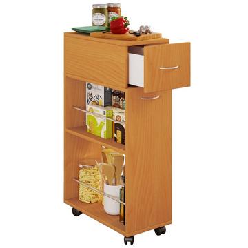 Chariot de cuisine Chariot de service Chariot de niche à roulettes Roulettes Tusal Tiroir