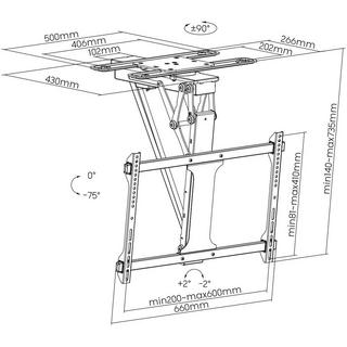 My Wall  Support pour écran plat motorisé et pliable 