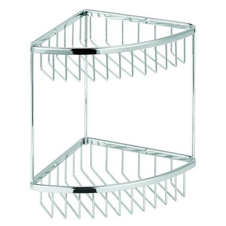 diaqua Scaffale angolo con 2 deposito ottone cromato  