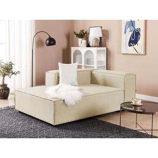 Beliani Chaiselongue aus Leinen Modern APRICA  