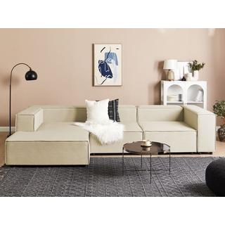 Beliani Chaise longue en Lin synthétique Scandinave APRICA  
