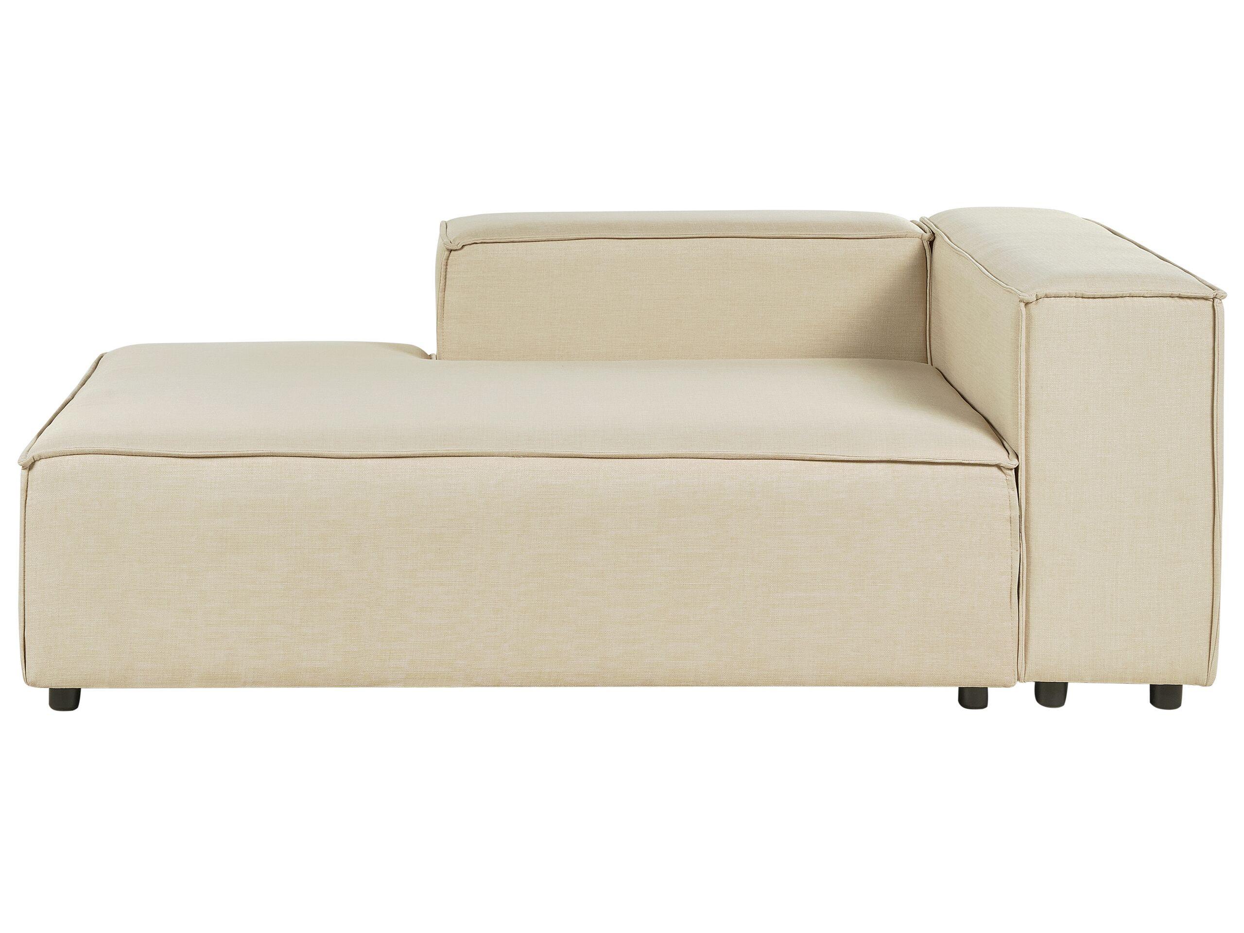 Beliani Chaiselongue aus Leinen Modern APRICA  