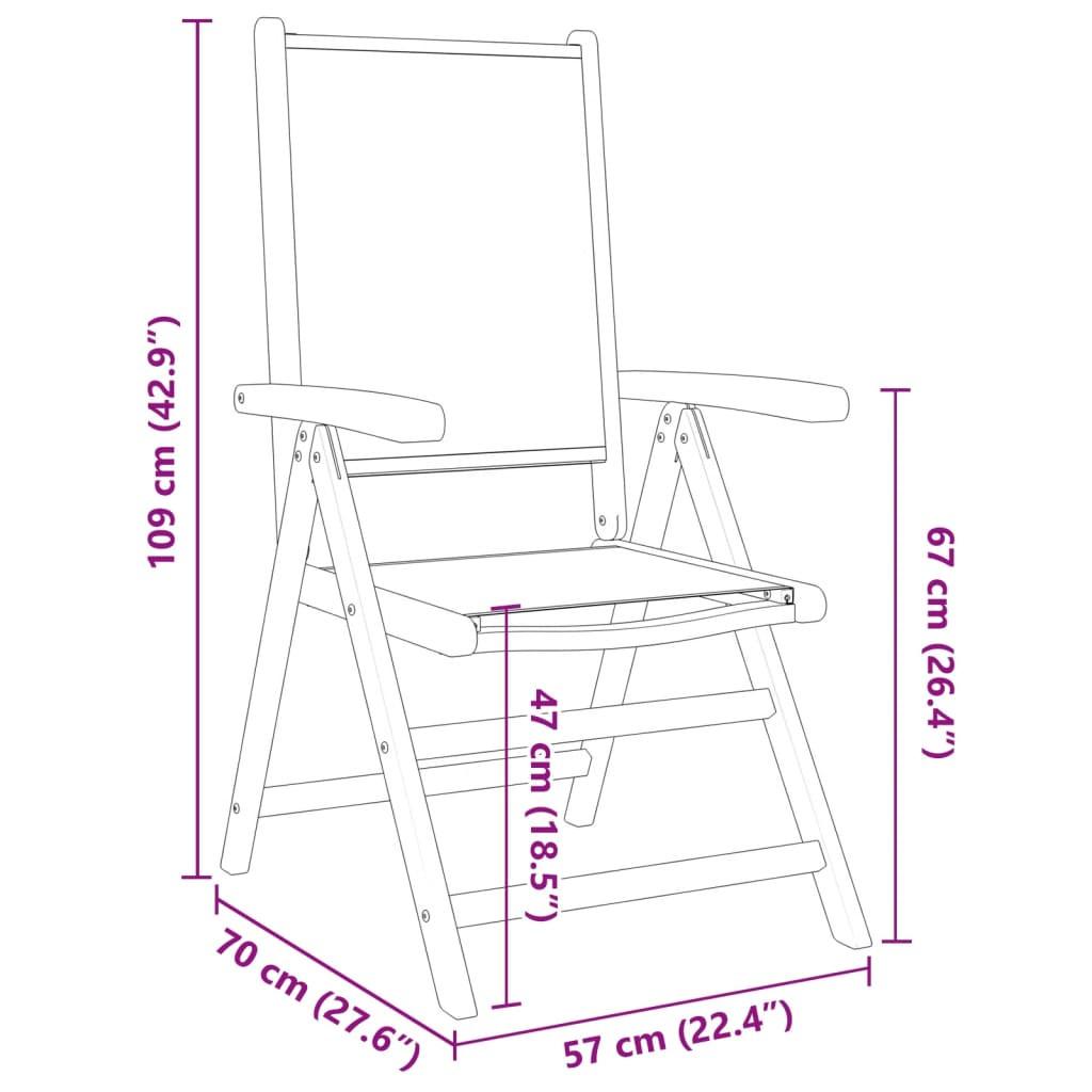 VidaXL Chaise de jardin bois d'acacia  