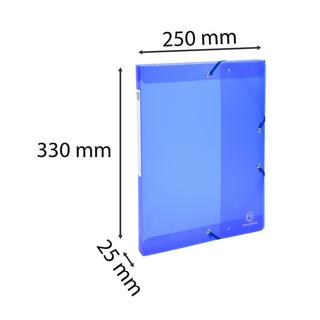 Exacompta Boite de classement en polypropylène Dos 25mm Chromaline - A4 x 4  